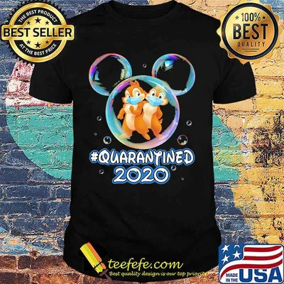 Mickey mouse chip and dale wear mask quarantined 2020 shirt