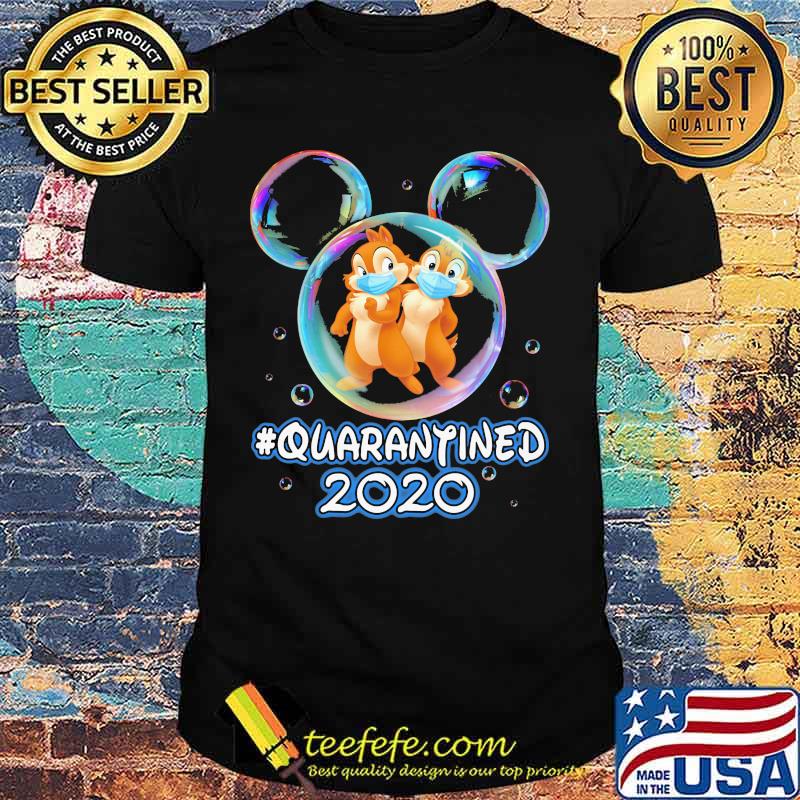 Mickey mouse chip and dale wear mask quarantined 2020 shirt
