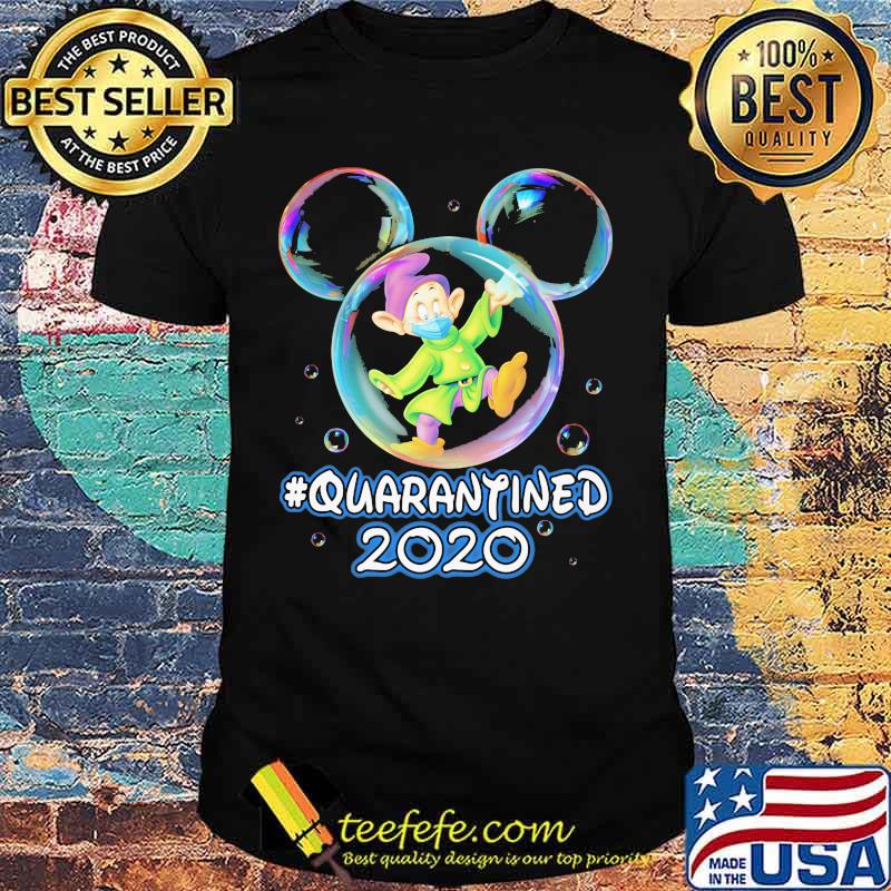 Mickey mouse dopey wear mask quarantined 2020 shirt
