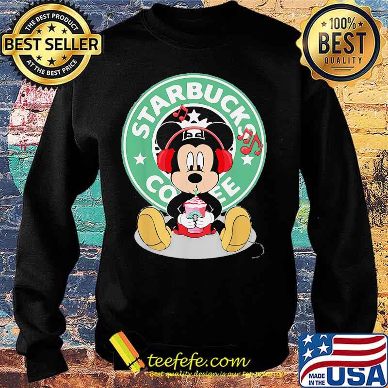 Mickey mouse drinking starbucks coffee logo s Sweater Mickey mouse drinking starbucks coffee logo s Sweater