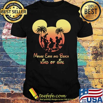 Mickey mouse ears and beach kind of girl shirt