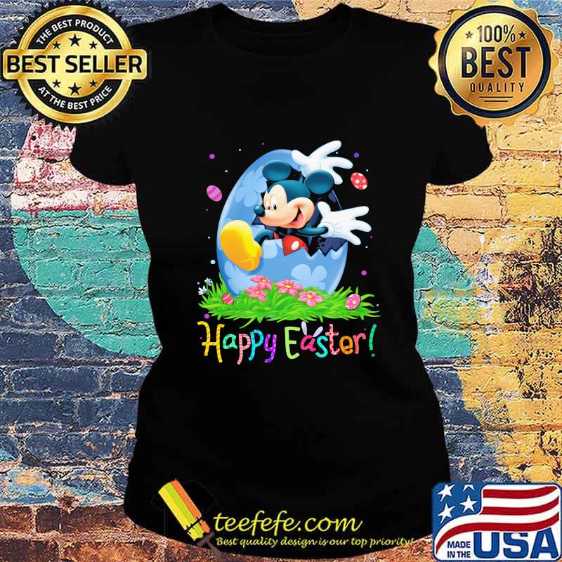 Mickey mouse happy easter flowers s Ladies tee Mickey mouse happy easter flowers s Ladies tee