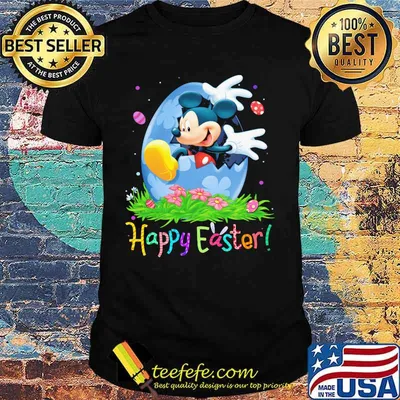 Mickey mouse happy easter flowers shirt