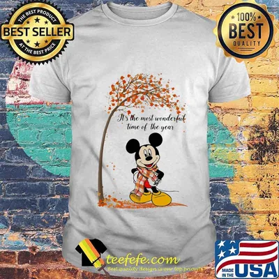 Mickey mouse it's the most wonderful time of the year leaves tree shirt