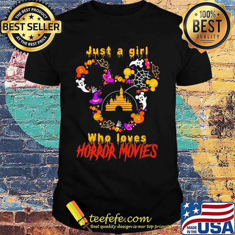 Mickey mouse just a girl who loves horror movies shirt Mickey mouse just a girl who loves horror movies shirt