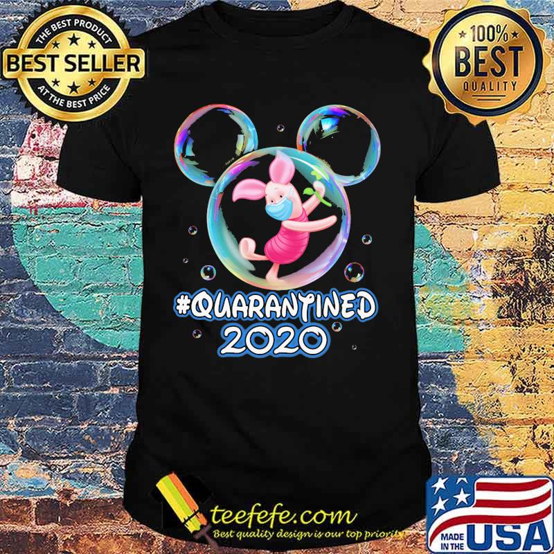 Mickey mouse piglet wear mask quarantined 2020 shirt
