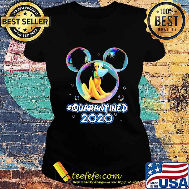 Mickey mouse pluto wear mask quarantined 2020 s Ladies tee Mickey mouse pluto wear mask quarantined 2020 s Ladies tee