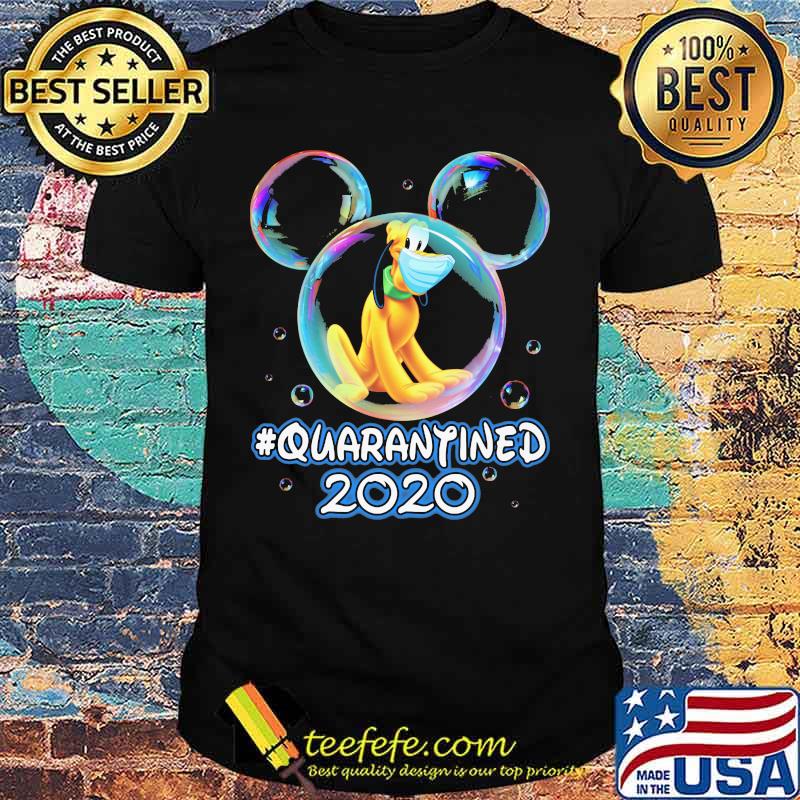 Mickey mouse pluto wear mask quarantined 2020 shirt