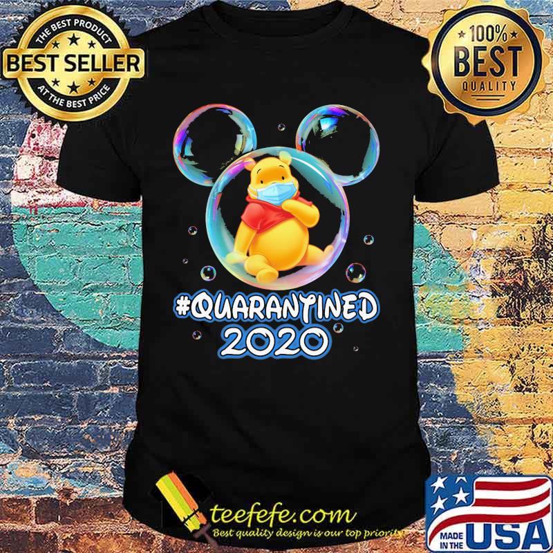 Mickey mouse pooh wear mask quarantined 2020 shirt