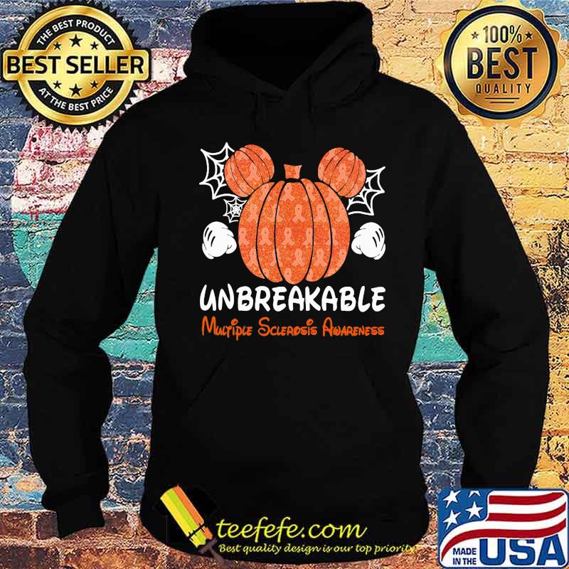 Mickey mouse pumpkin unbreakable multiple sclerosis awareness s Hoodie Mickey mouse pumpkin unbreakable multiple sclerosis awareness s Hoodie