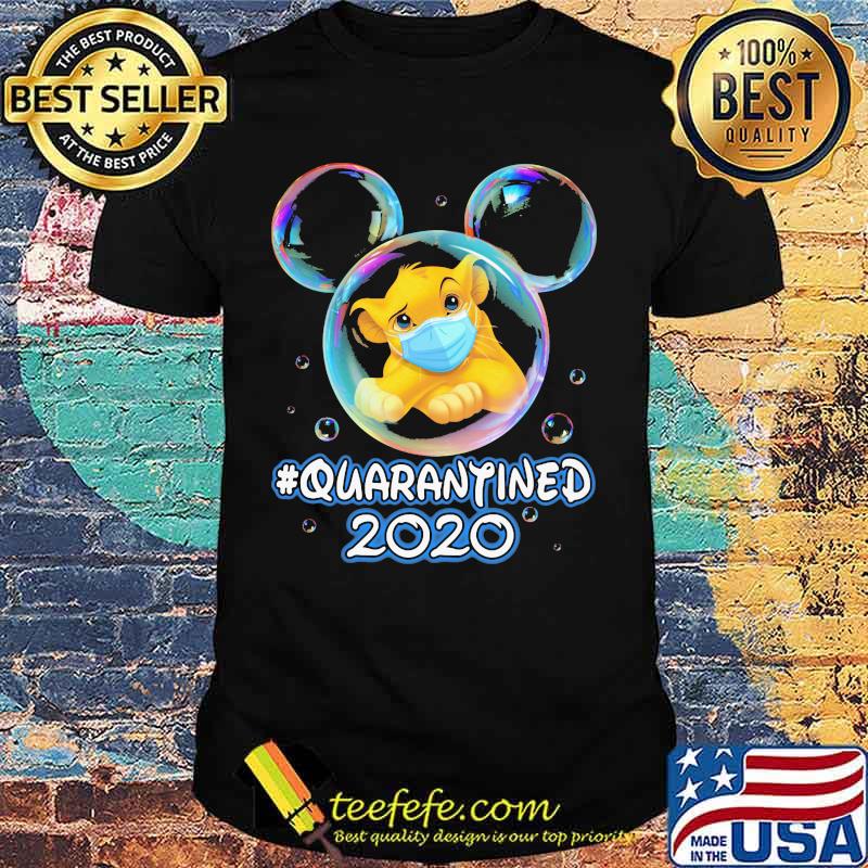 Mickey mouse simba wear mask quarantined 2020 shirt