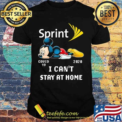 Mickey mouse sprint covid-19 2020 i can't stay at home shirt