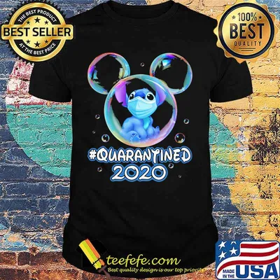 Mickey mouse stitch wear mask quarantined 2020 shirt