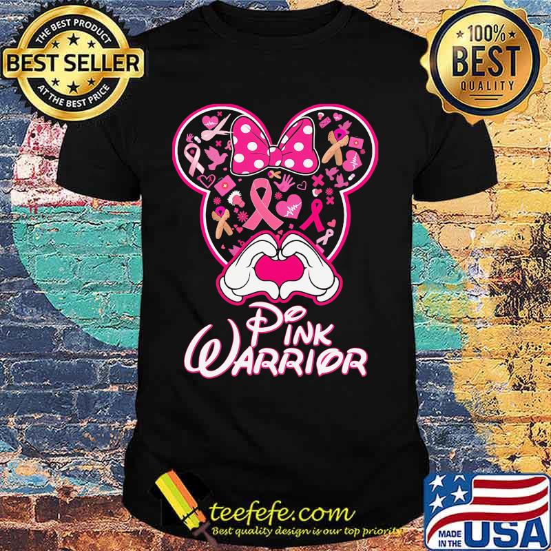 Minnie mouse pink warrior cancer awareness love heart shirt Minnie mouse pink warrior cancer awareness love heart shirt