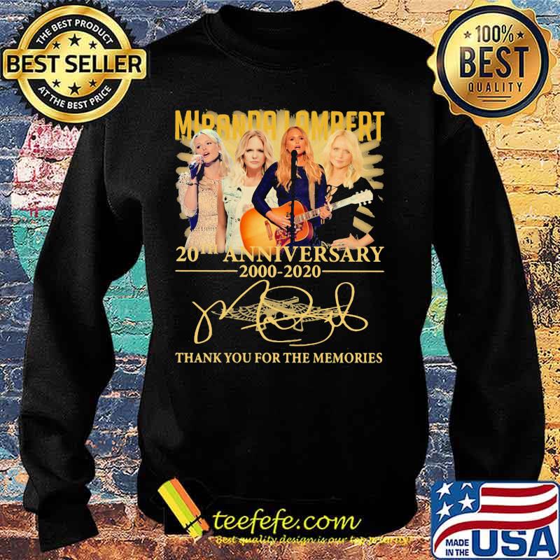 Miranda lambert 20th anniversary 2000 2020 thank for the memories signatures s Sweater Miranda lambert 20th anniversary 2000 2020 thank for the memories signatures s Sweater