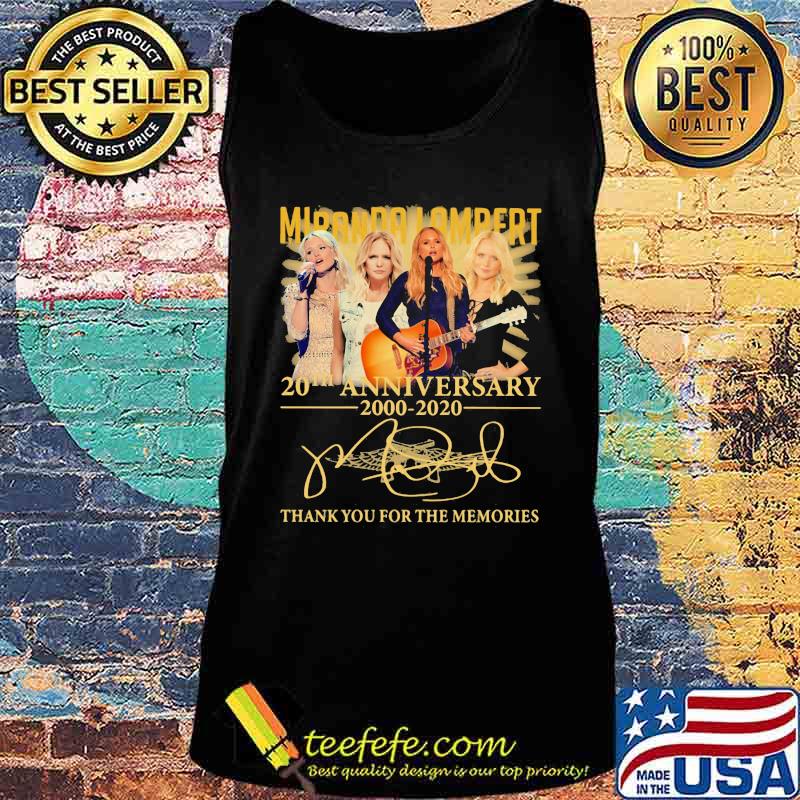 Miranda lambert 20th anniversary 2000 2020 thank for the memories signatures s Tank top Miranda lambert 20th anniversary 2000 2020 thank for the memories signatures s Tank top