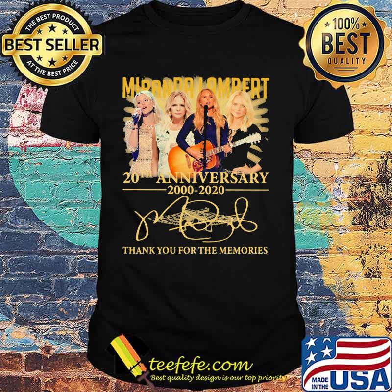 Miranda lambert 20th anniversary 2000 2020 thank for the memories signatures shirt