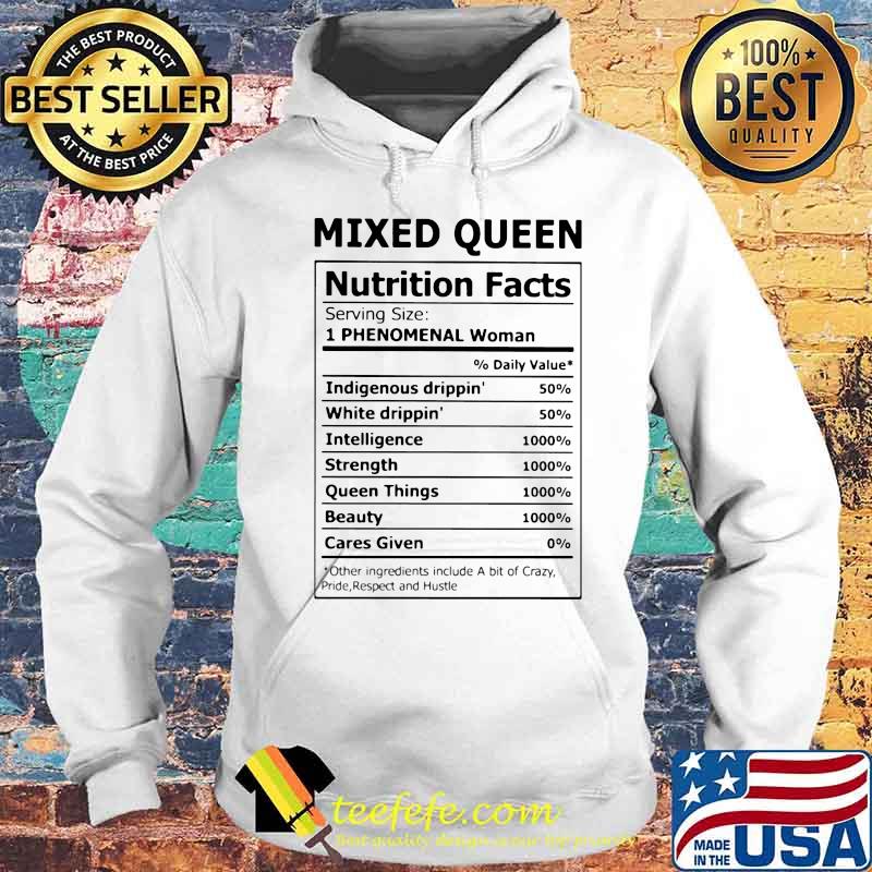 Mixed Queen Nutrition Facts Shirt Hoodie Mixed Queen Nutrition Facts Shirt Hoodie
