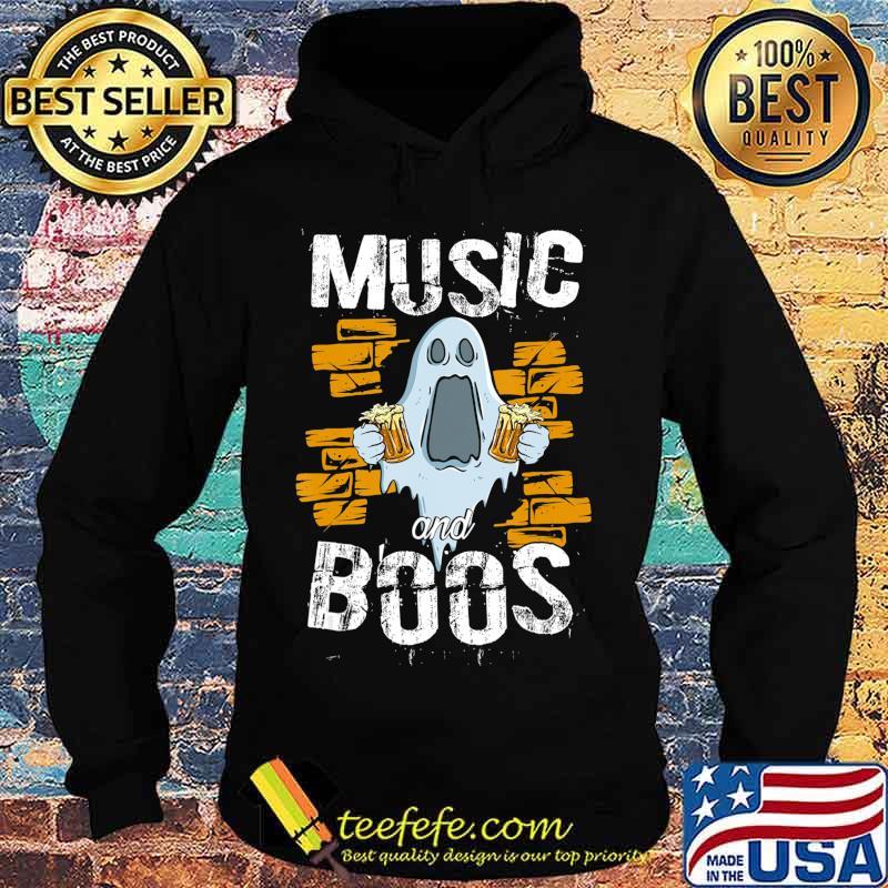 Music And Boos Ghost Funny Halloween Costume Beer Drinking T-Shirt Hoodie Music And Boos Ghost Funny Halloween Costume Beer Drinking T-Shirt Hoodie