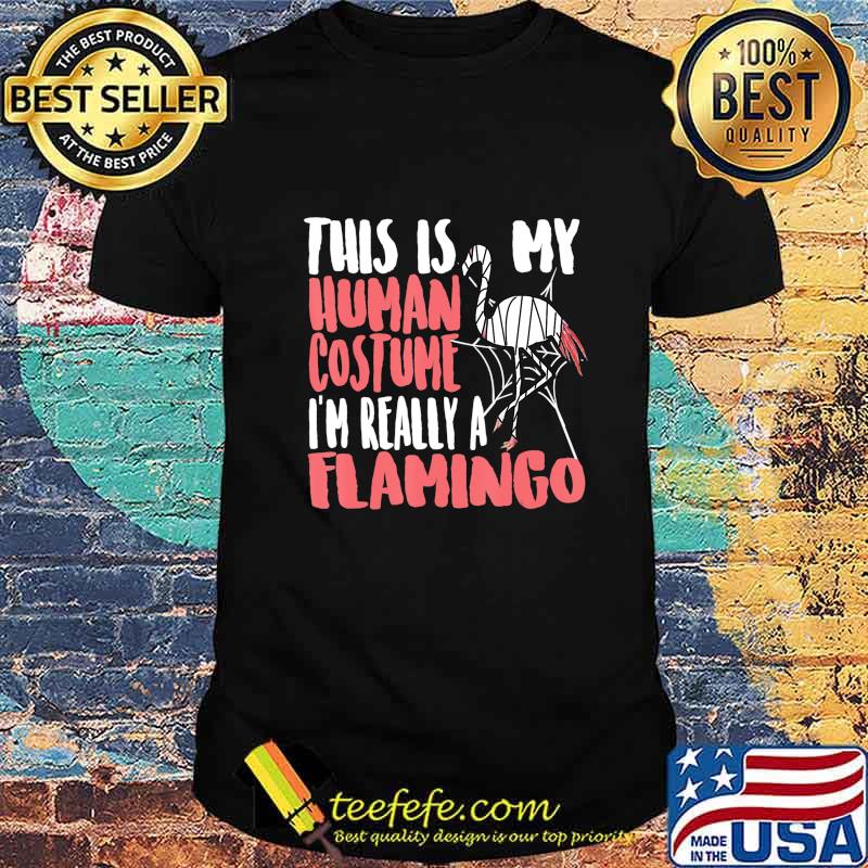 My Human Costume I'm Really A Flamingo Mummy Cute Halloween T-Shirt