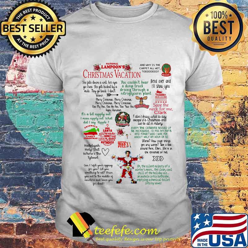 National lampoon's christmas vacation and why is the carpet all wet todd shirt