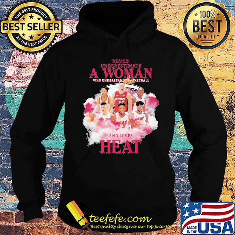 Never underestimate a woman who understands basketball and loves heat s Hoodie Never underestimate a woman who understands basketball and loves heat s Hoodie