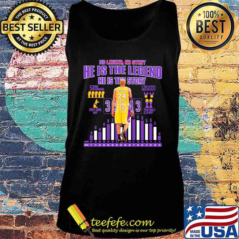 No legend no story he is the legend he is the story kobe bryant s Tank top No legend no story he is the legend he is the story kobe bryant s Tank top