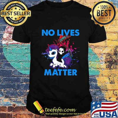 No Lives Matter Skeleton Riding Unicorn Shirt