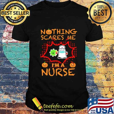 Nothing Scares Me I'm A Nurse Coronavirus Pumpkin Halloween Shirt