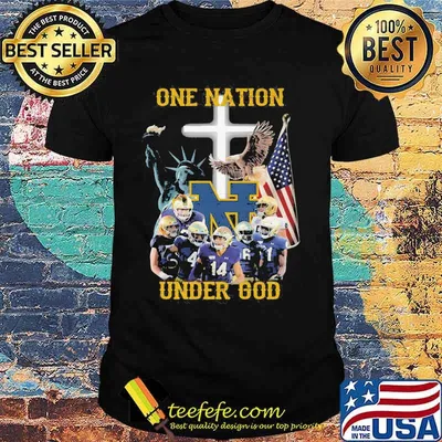 Notre dame irish one nation under god shirt