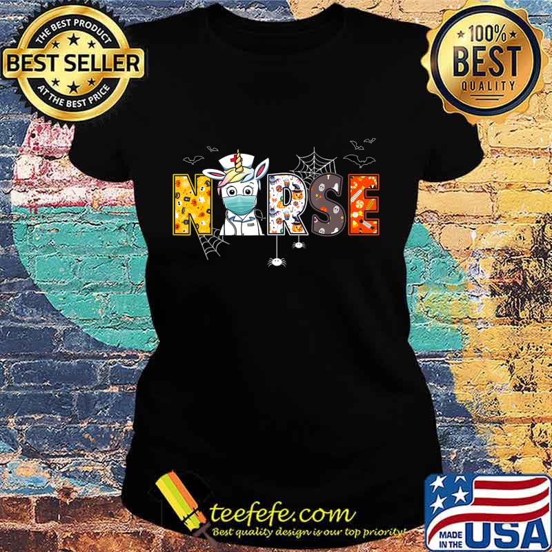 Nurse Halloween Shirt Unicorn Pumpkin Boo Spider Witch Hat T-Shirt Ladies tee Nurse Halloween Shirt Unicorn Pumpkin Boo Spider Witch Hat T-Shirt Ladies tee