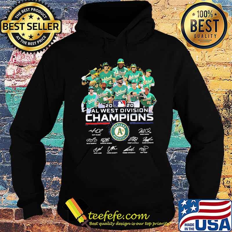 Oakland athletics 2020 al west division champions players signatures s Hoodie Oakland athletics 2020 al west division champions players signatures s Hoodie