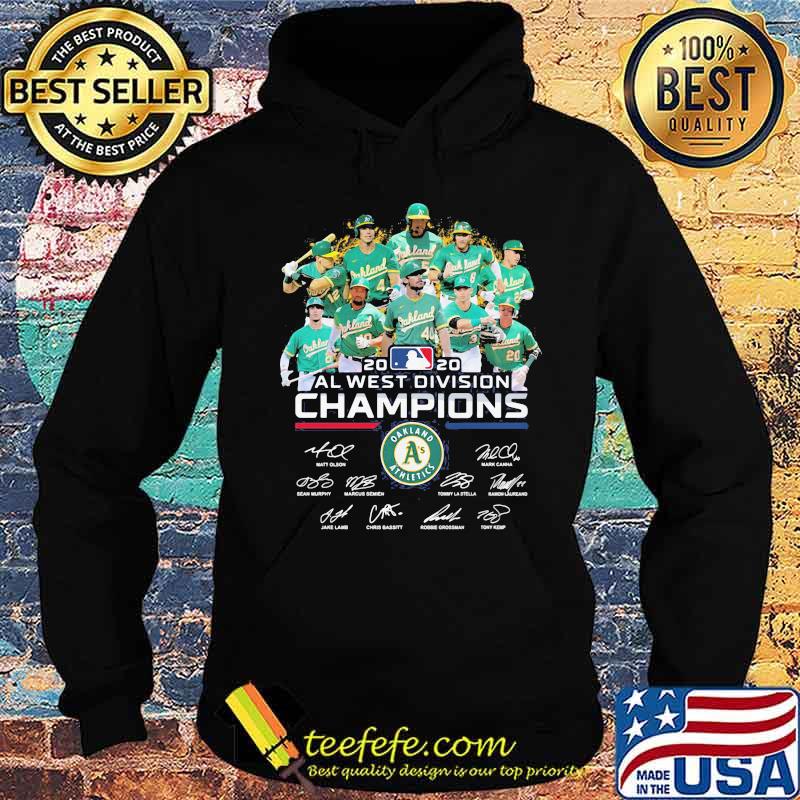 Oakland athletics 2020 al west division champions signatures s Hoodie Oakland athletics 2020 al west division champions signatures s Hoodie