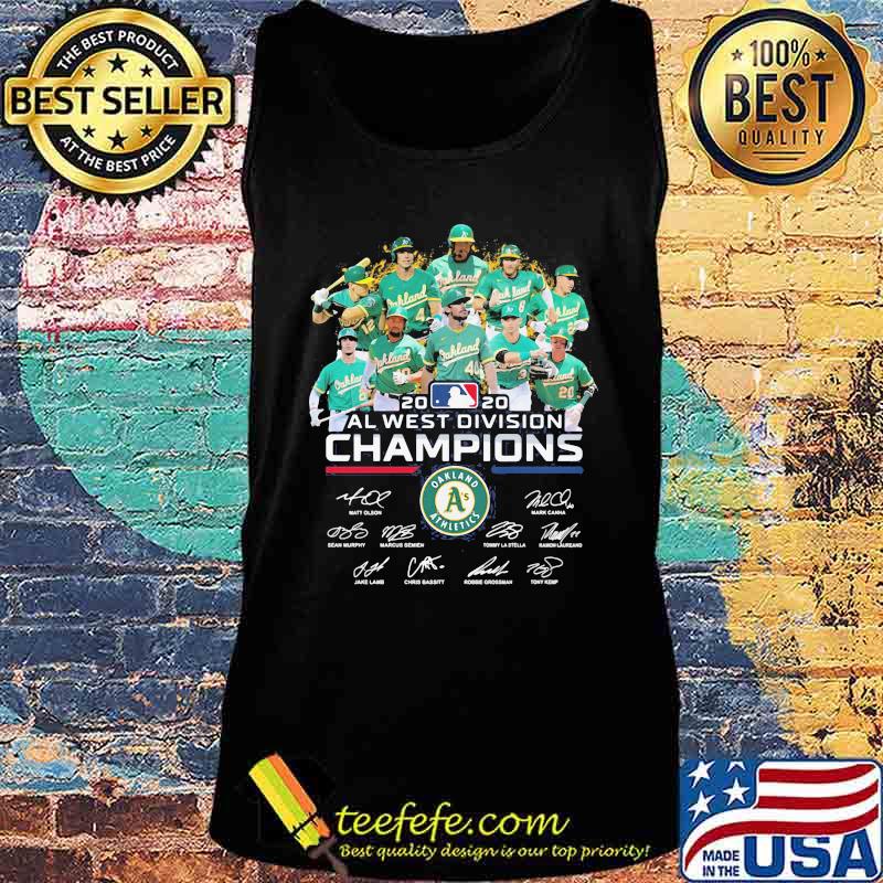 Oakland athletics 2020 al west division champions signatures s Tank top Oakland athletics 2020 al west division champions signatures s Tank top