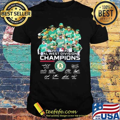 Oakland athletics 2020 al west division champions signatures shirt