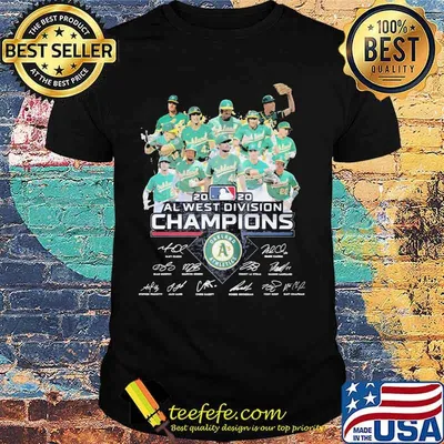 Oakland athletics al west division champions 2020 signatures shirt