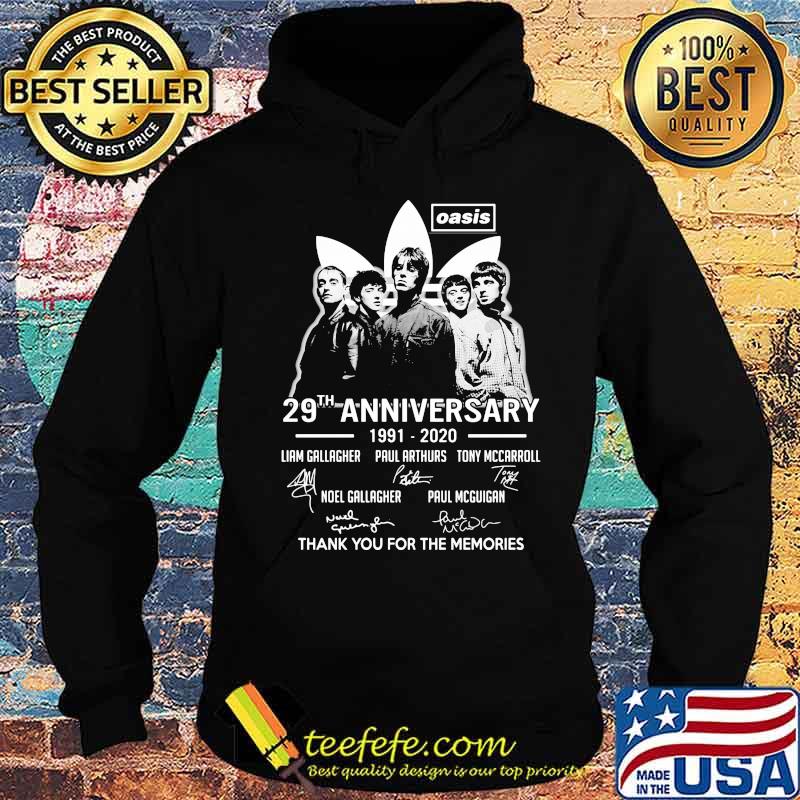 Oasis 29th anniversary 1991 2020 thank for the memories signatures s Hoodie Oasis 29th anniversary 1991 2020 thank for the memories signatures s Hoodie