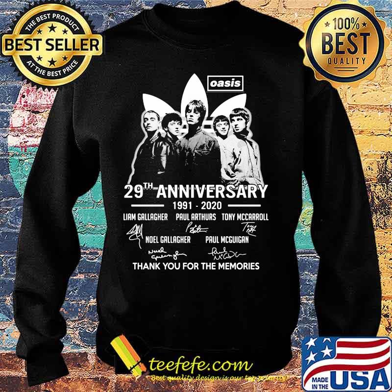 Oasis 29th anniversary 1991 2020 thank for the memories signatures s Sweater Oasis 29th anniversary 1991 2020 thank for the memories signatures s Sweater