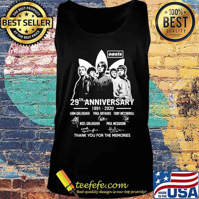 Oasis 29th anniversary 1991 2020 thank for the memories signatures s Tank top Oasis 29th anniversary 1991 2020 thank for the memories signatures s Tank top