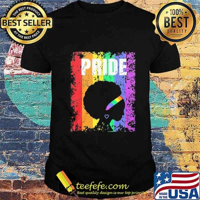 OFFICIAL LGBT BLACK WOMAN RAINBOW GAY PRIDE SHIRT
