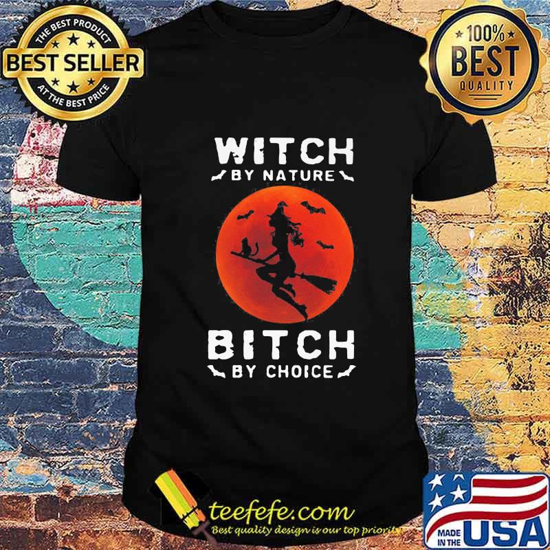 OFFICIAL WITCH BY NATURE BITCH BY CHOICE HALLOWEEN SUNSET SHIRT