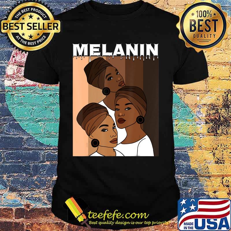 Oheneba Melanin Shades Drippin Shirt Women Afro Queen T-Shirt Oheneba Melanin Shades Drippin Shirt Women Afro Queen T-Shirt