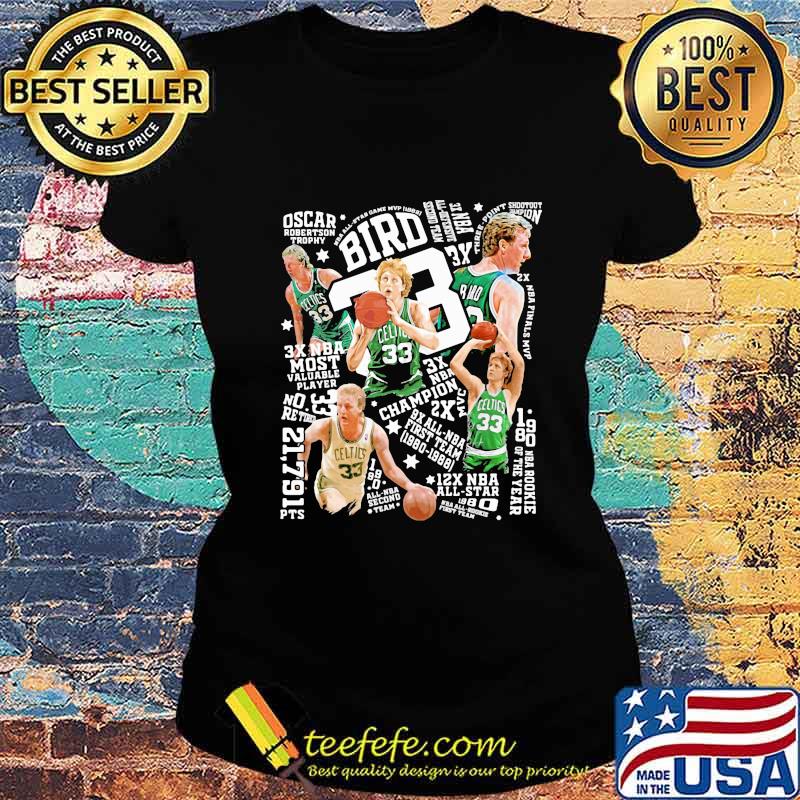 Oscar robertson trophy larry bird 33 boston celtics s Ladies tee Oscar robertson trophy larry bird 33 boston celtics s Ladies tee
