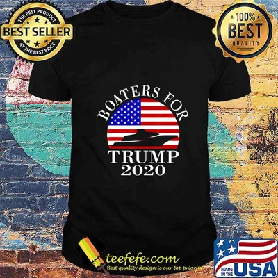 Patriotic Boaters For Trump 2020 US Flag T-Shirt