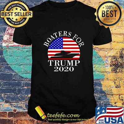 Patriotic Boaters For Trump 2020 US Flag T-Shirt