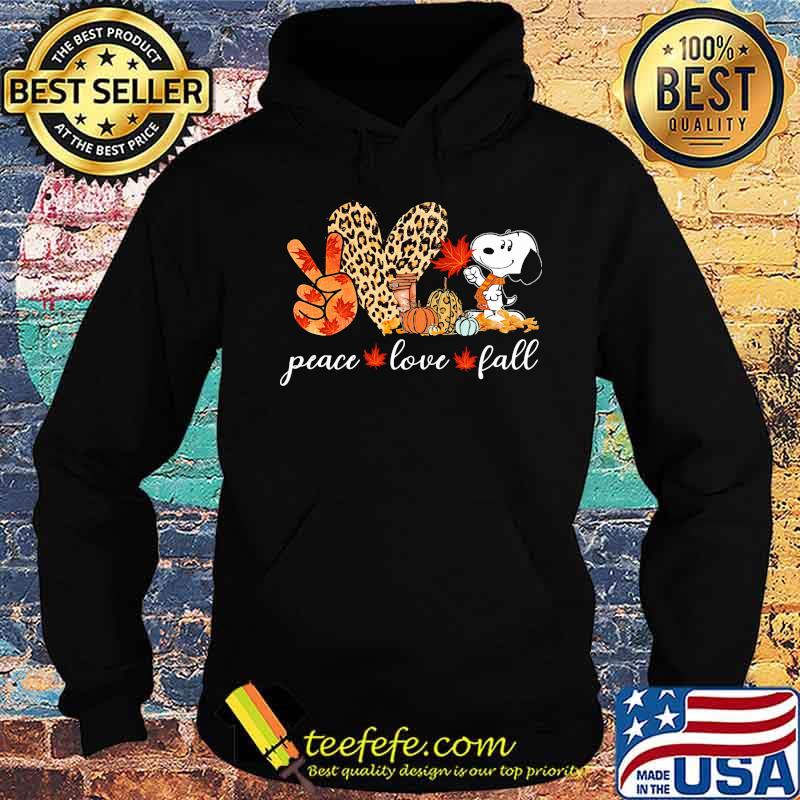 Peace love fall snoopy leopard s Hoodie Peace love fall snoopy leopard s Hoodie