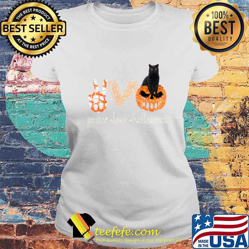 Peace love halloween pumpkin diamond s Laides tee Peace love halloween pumpkin diamond s Laides tee