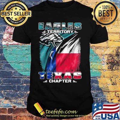 Philadelphia eagles territory texas chapter flag shirt