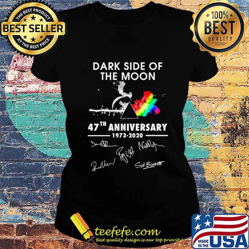 Pink floyd dark side of the moon 47th anniversary 1973 2020 signatures s Ladies tee Pink floyd dark side of the moon 47th anniversary 1973 2020 signatures s Ladies tee