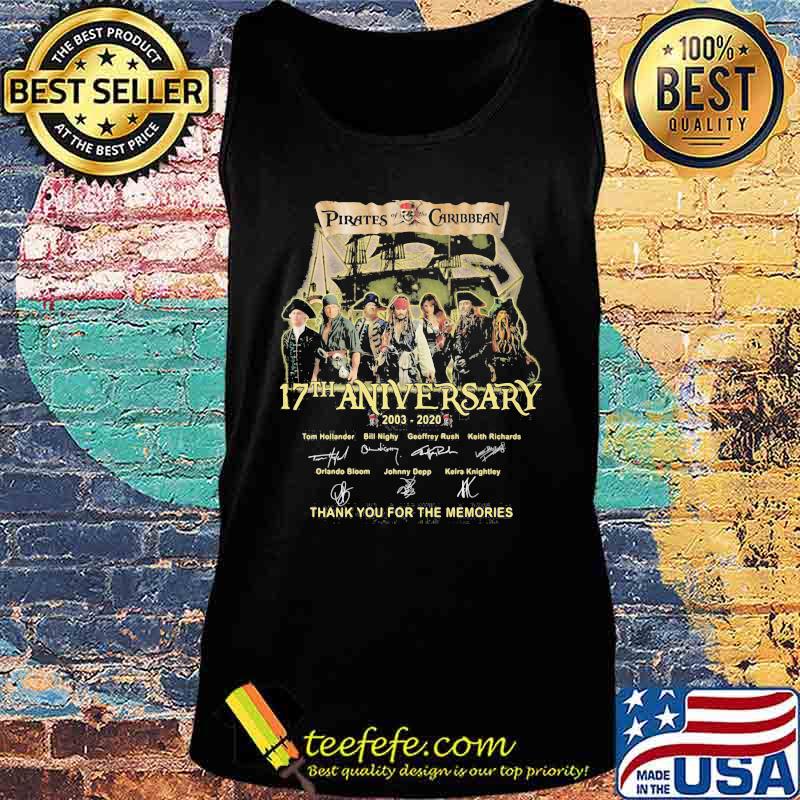 Pirates of the caribbean 17th anniversary 2003 2020 thank for the memories signatures s Tank top Pirates of the caribbean 17th anniversary 2003 2020 thank for the memories signatures s Tank top